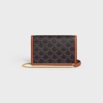 WALLET ON CHAIN MARGO IN TRIOMPHE CANVAS AND CALFSKIN TAN - Image 3